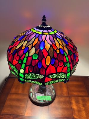 Tiffany-Style Dragonfly Stained Glass Table Lamp