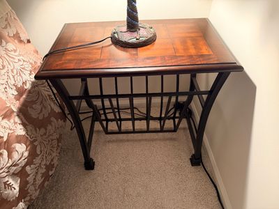 2 Ashley Furniture Chairside End Table with Magazine Rack