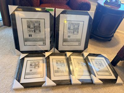 Lot of 6 New Timeless Frames Black Portrait Frames