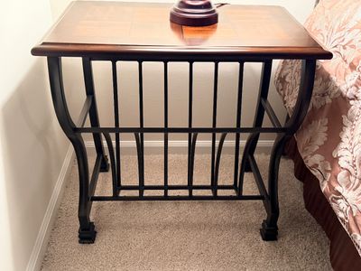 2 Ashley Furniture Chairside End Table with Magazine Rack
