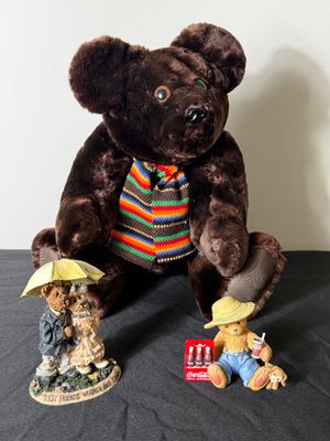Vintage Handmade Teddy Bear & Boyds Bears Figurines