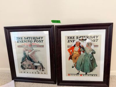 Pair of Framed Norman Rockwell Saturday Evening Post Prints