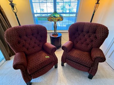 Pair of Genuine La-Z-Boy Tufted Recliners