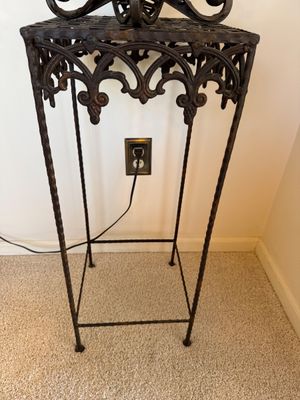 Wrought Iron Pedestal Plant Stand