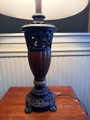 Ornate Cast Metal Table Lamp