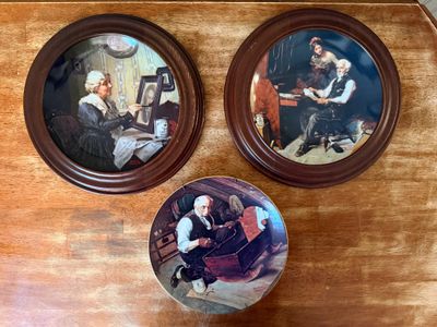 Three Norman Rockwell Collector Plates