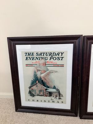 Pair of Framed Norman Rockwell Saturday Evening Post Prints