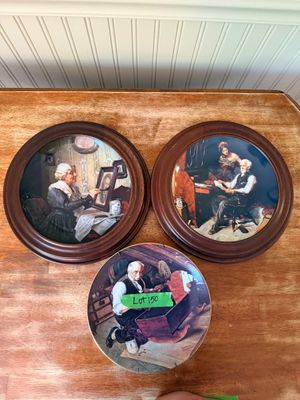 Three Norman Rockwell Collector Plates