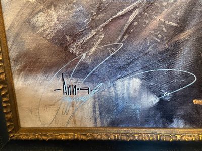 Anna Razumovskaya 'Intermission 2' Signed Mixed Medium Canvas