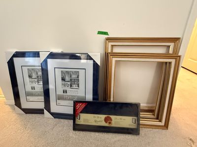 Assorted Picture Frames and Shadow Box