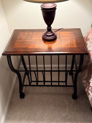 2 Ashley Furniture Chairside End Table with Magazine Rack