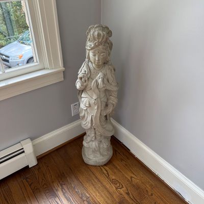 Cast Stone Quan Yin Standing Statue