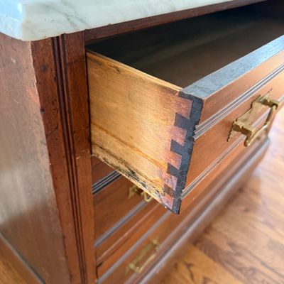 Marble Top Three-Drawer Chest