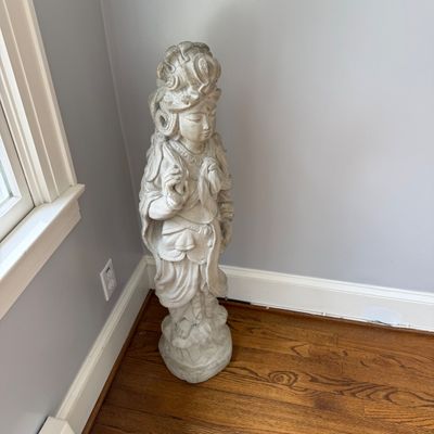 Cast Stone Quan Yin Standing Statue