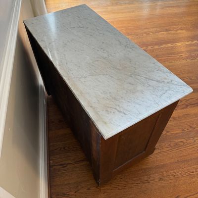 Marble Top Three-Drawer Chest