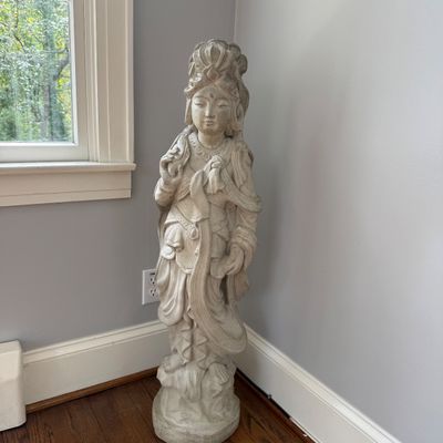 Cast Stone Quan Yin Standing Statue