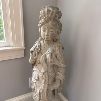 Cast Stone Quan Yin Standing Statue