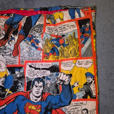 LOT 177B3: Vintage 1975 Superman Sleeping Bag-National Periodical Publ. -Child Sized
