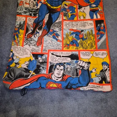 LOT 177B3: Vintage 1975 Superman Sleeping Bag-National Periodical Publ. -Child Sized