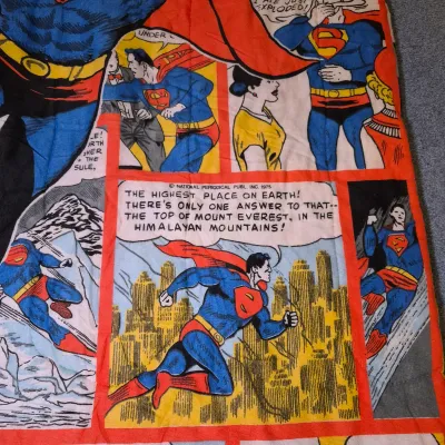 LOT 177B3: Vintage 1975 Superman Sleeping Bag-National Periodical Publ. -Child Sized
