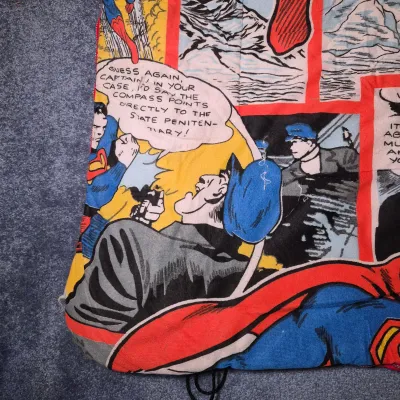LOT 177B3: Vintage 1975 Superman Sleeping Bag-National Periodical Publ. -Child Sized
