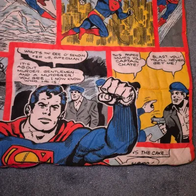 LOT 177B3: Vintage 1975 Superman Sleeping Bag-National Periodical Publ. -Child Sized