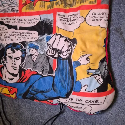 LOT 177B3: Vintage 1975 Superman Sleeping Bag-National Periodical Publ. -Child Sized