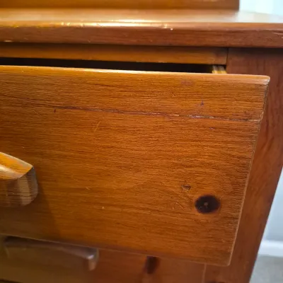 LOT 15X: Antique Solid Wood Chest of Drawers