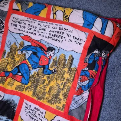LOT 177B3: Vintage 1975 Superman Sleeping Bag-National Periodical Publ. -Child Sized