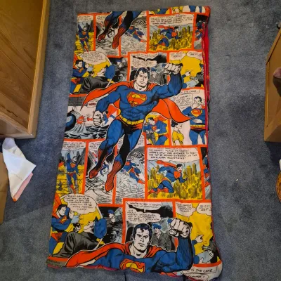 LOT 177B3: Vintage 1975 Superman Sleeping Bag-National Periodical Publ. -Child Sized