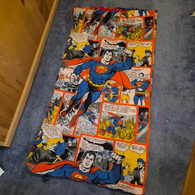 LOT 177B3: Vintage 1975 Superman Sleeping Bag-National Periodical Publ. -Child Sized