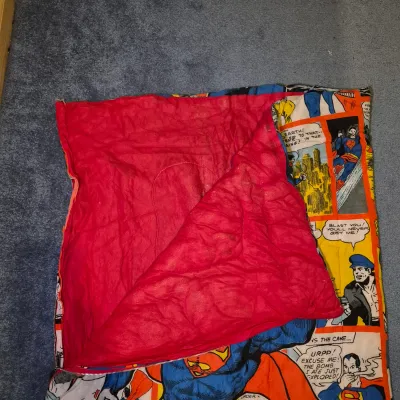 LOT 177B3: Vintage 1975 Superman Sleeping Bag-National Periodical Publ. -Child Sized