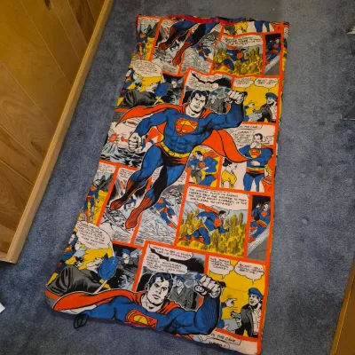LOT 177B3: Vintage 1975 Superman Sleeping Bag-National Periodical Publ. -Child Sized