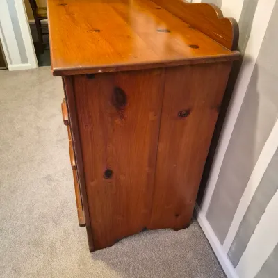 LOT 15X: Antique Solid Wood Chest of Drawers