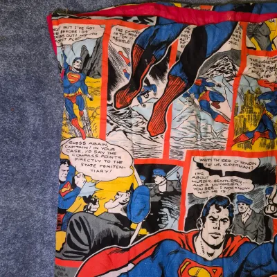LOT 177B3: Vintage 1975 Superman Sleeping Bag-National Periodical Publ. -Child Sized