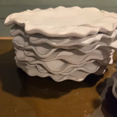 Roscher Antique White Leaf Dishes