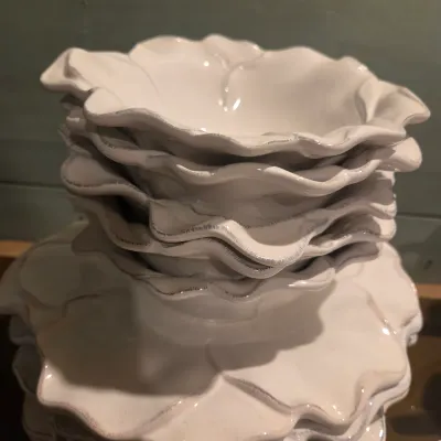 Roscher Antique White Leaf Dishes