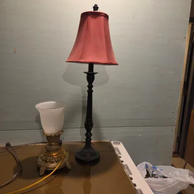 Sale Photo Thumbnail #395: Tall Candlestick Lamp and smaller table lamp