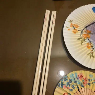Sale Photo Thumbnail #179: some very small fans, chopsticks, doll etc