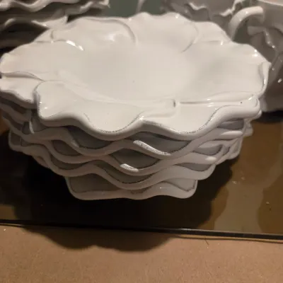Roscher Antique White Leaf Dishes