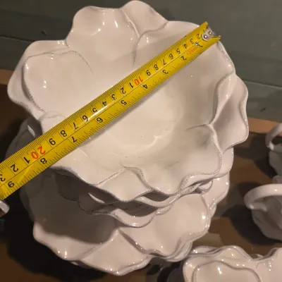 Roscher Antique White Leaf Dishes