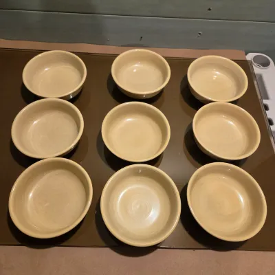 Sale Photo Thumbnail #245: Set of 9 small Fiesta Fruit bowls in Yellow