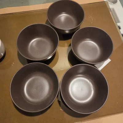 Flattened Bottle Spoon rests and bowls