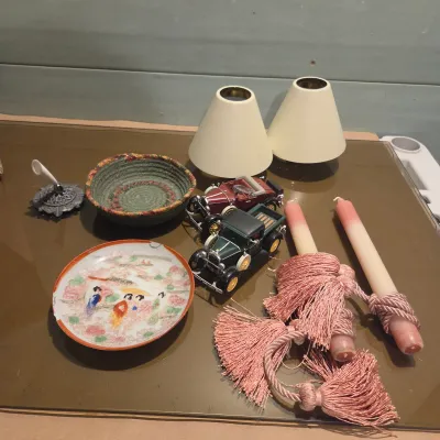 Little model cars, and a couple other items. strange lot, sorry!