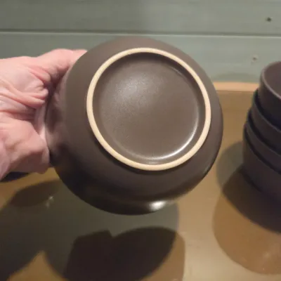 Flattened Bottle Spoon rests and bowls