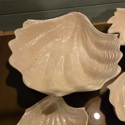 Sale Photo Thumbnail #387: Set of 5 Graduated Shell Bowls. these are fairly big and iridescent, super pretty. Some have a few chips
