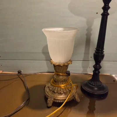 Sale Photo Thumbnail #392: Tall Candlestick Lamp and smaller table lamp
