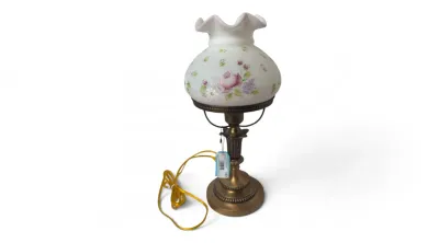 Sale Photo Thumbnail #19: Fenton hand painted lamp