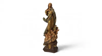 Sale Photo Thumbnail #2: Anri assumption of the virgin mary sculpture
