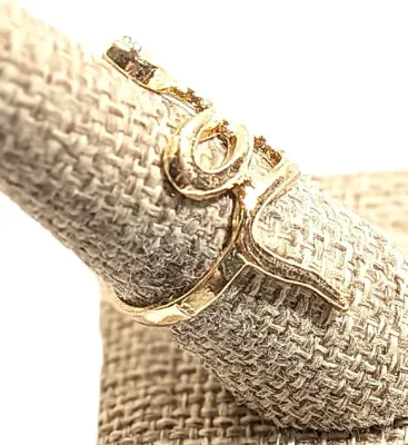 **NEW ARRIVAL** Size 8 Gold Colored SNAKE (No Stones) RING on a Gold Tone Setting (3.4g)
